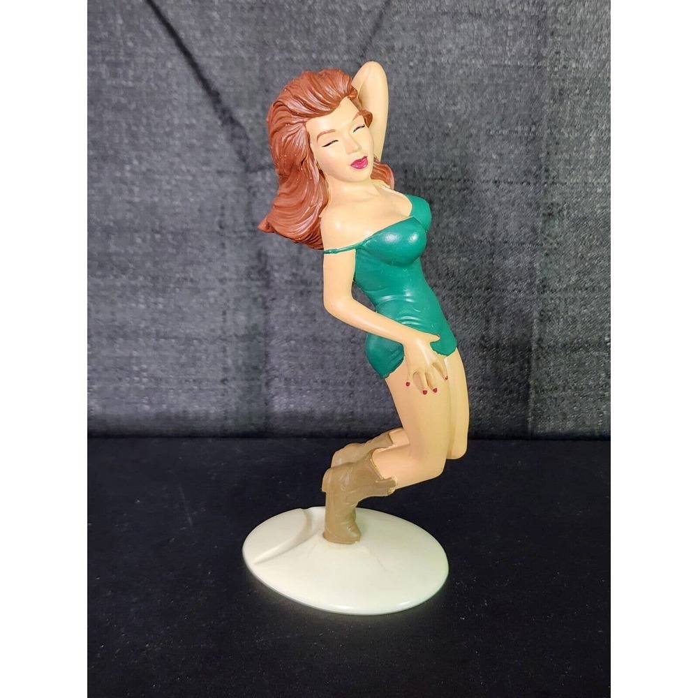 Vintage GANZ Bottoms Up R. DEMARS Beer Can Drink Holder! WOMAN IN GREEN DRESS! - Picture 1 of 5